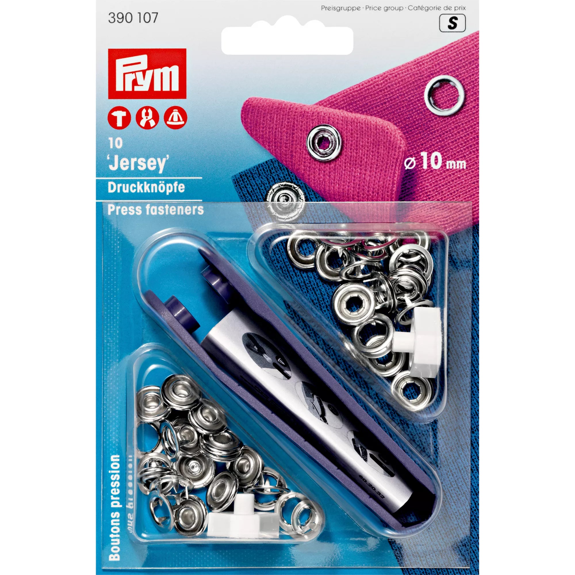No-Sew Snap Fasteners "Jersey"