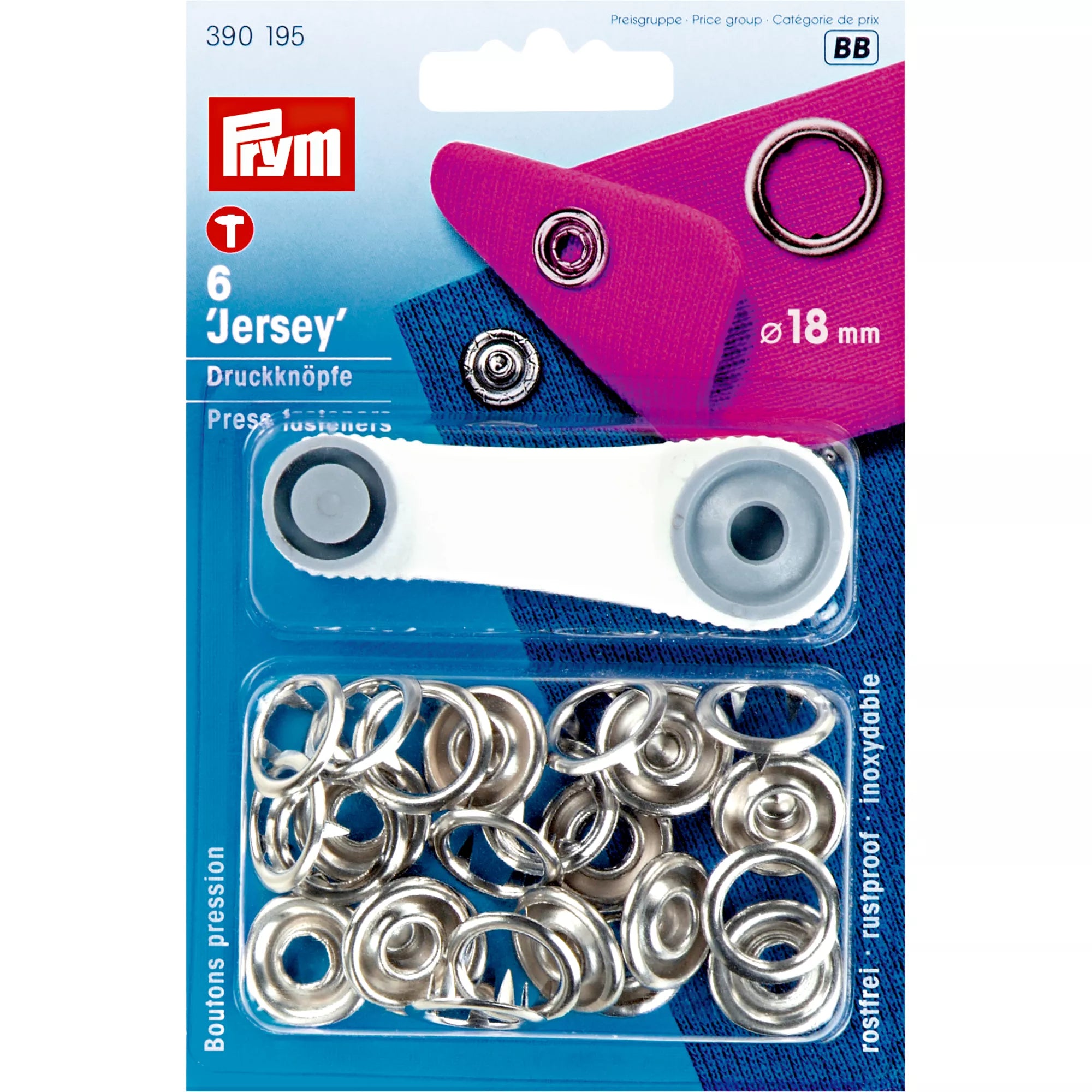No-Sew Snap Fasteners "Jersey"