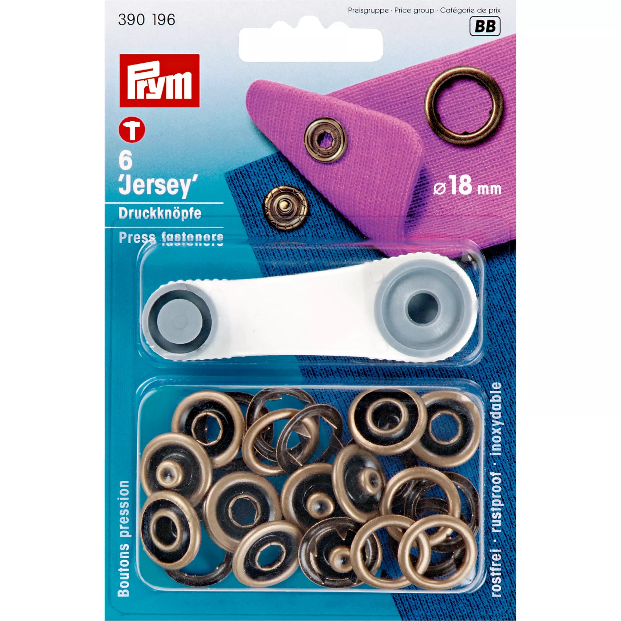 No-Sew Snap Fasteners "Jersey"