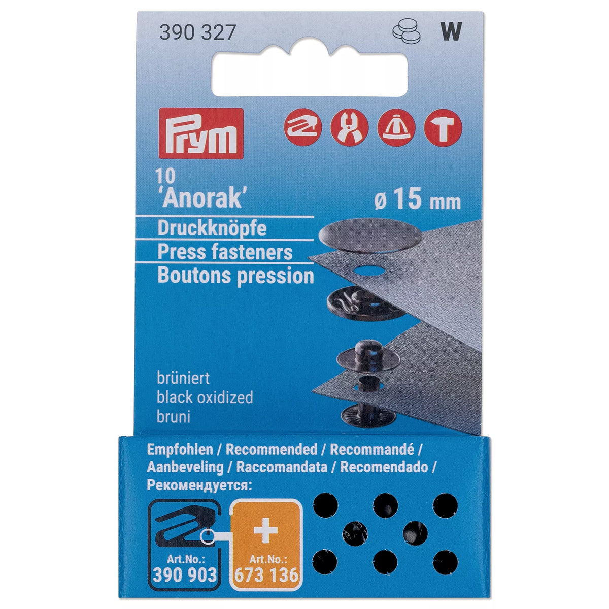 Boutons-pression "Anorak" sans couture