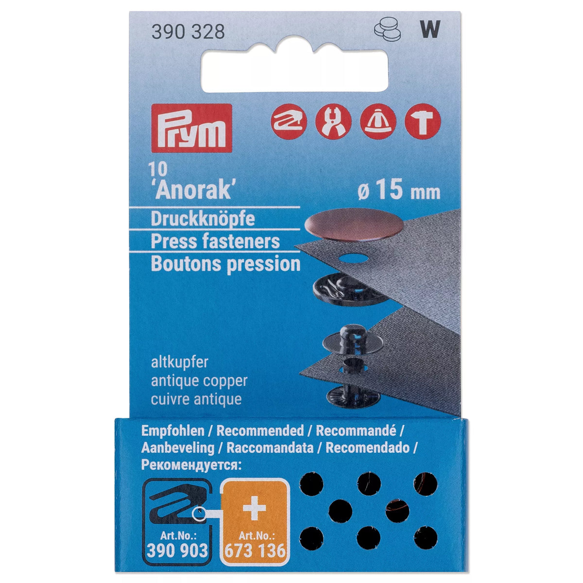 Boutons-pression "Anorak" sans couture