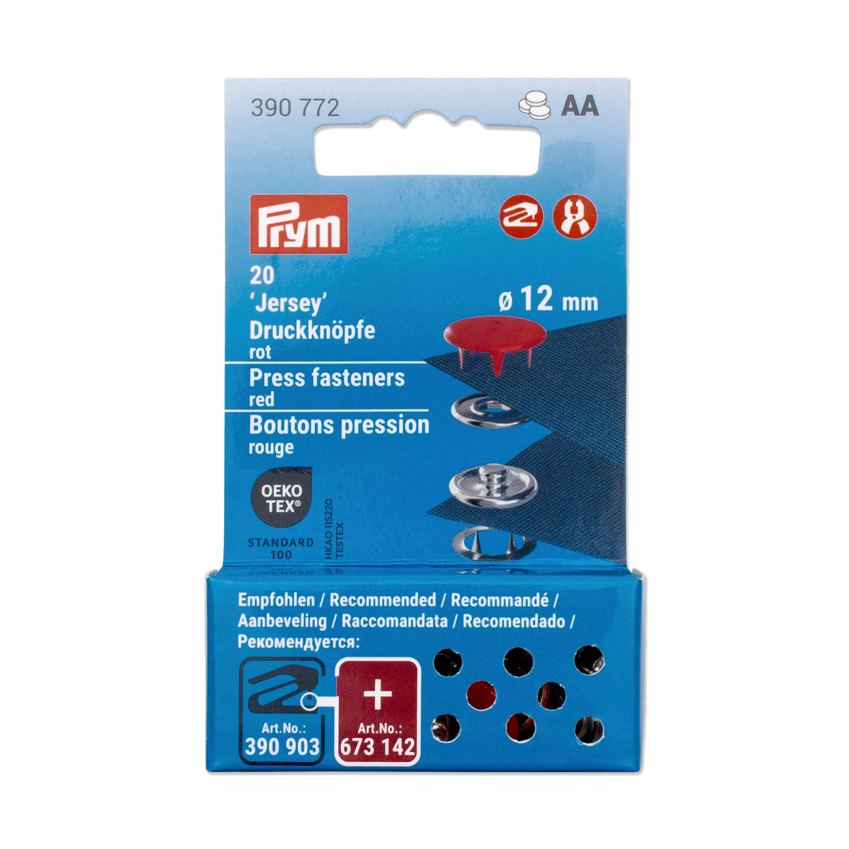 Druckknöpfe Jersey, 12 mm, verschiedene Farben