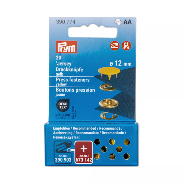 Druckknöpfe Jersey, 12 mm, verschiedene Farben