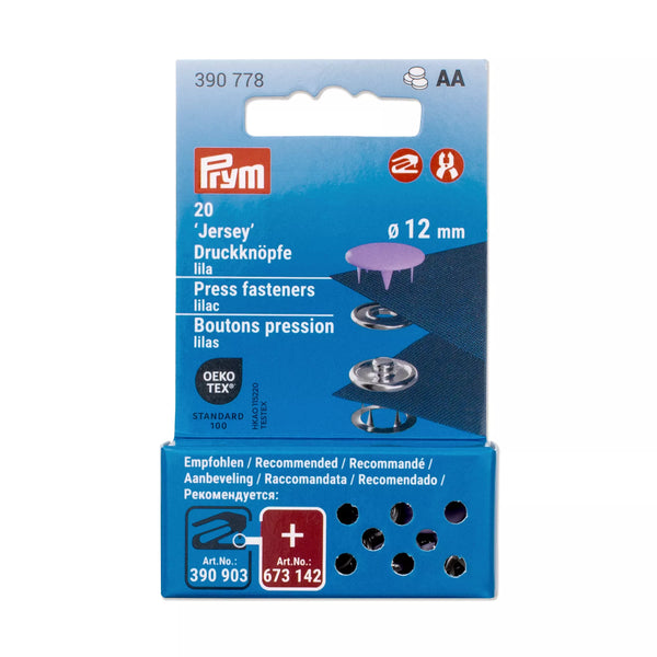Druckknöpfe Jersey, 12 mm, verschiedene Farben