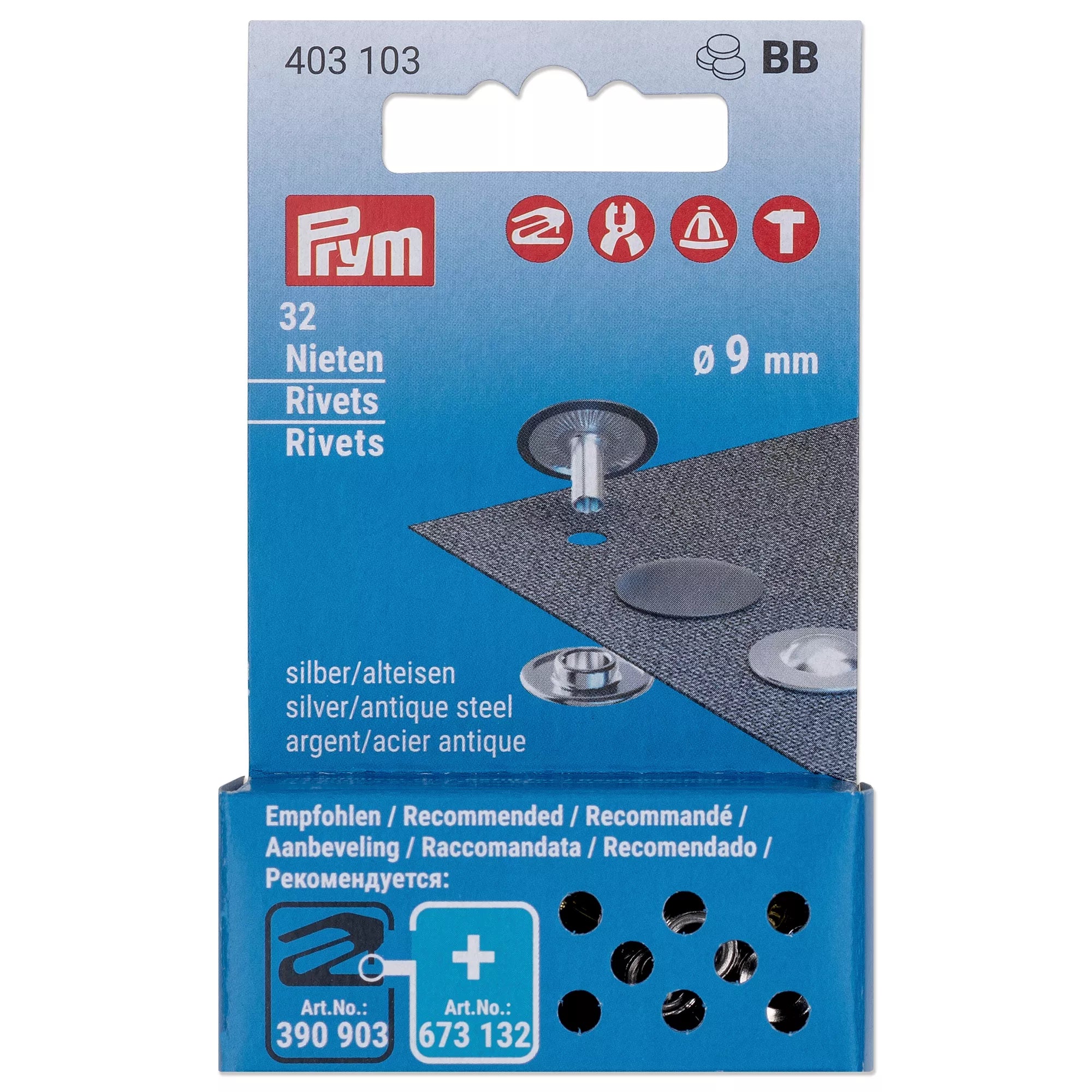 Nieten, 9mm