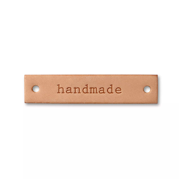 Application « handmade » étiquette rectangulaire, nature