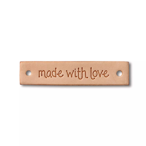 Applikation Leder "made with love"