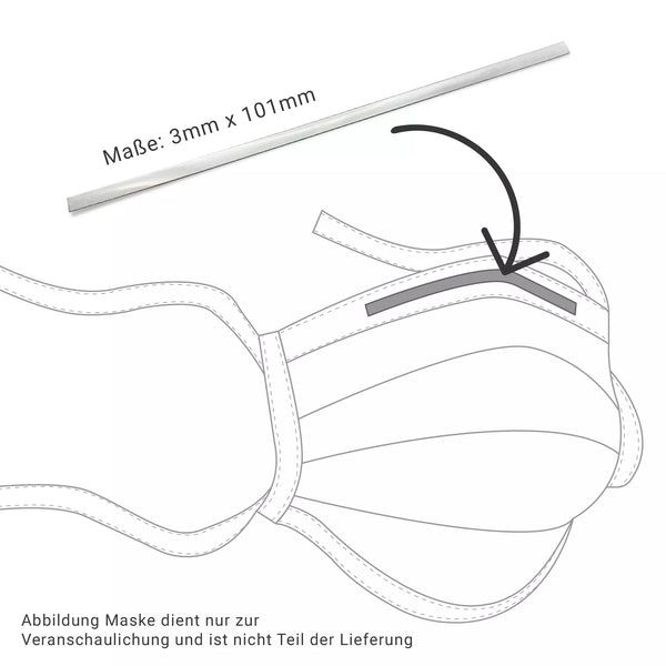 Nose bridges for mouth-nose masks
