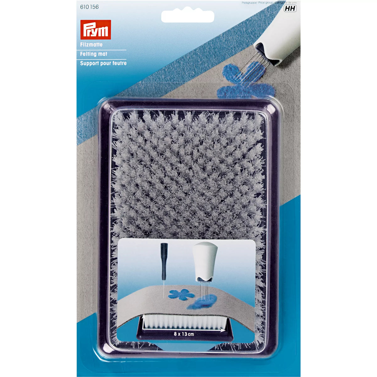 Filzmatte - violett/weiß / 13 cm x 8 cm / 1 Stück