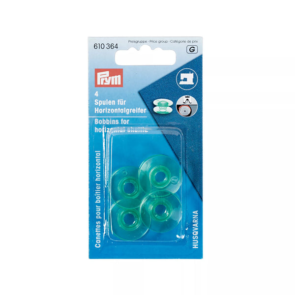 Sewing machine bobbins for horizontal rotary hooks