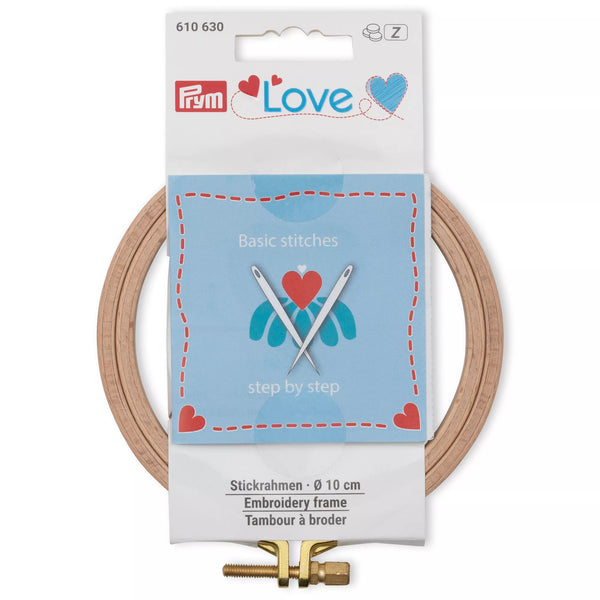 Embroidery Hoop, Beech, Prym Love, 10 cm, beige