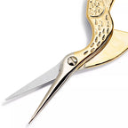 Stickschere Storch 9cm goldfarben