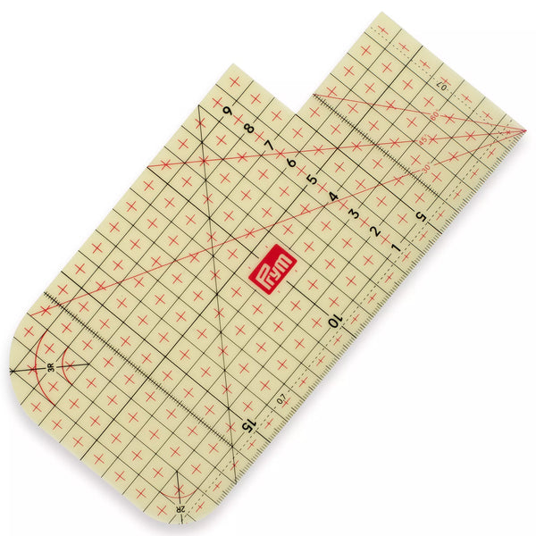 Ironing ruler, transparent