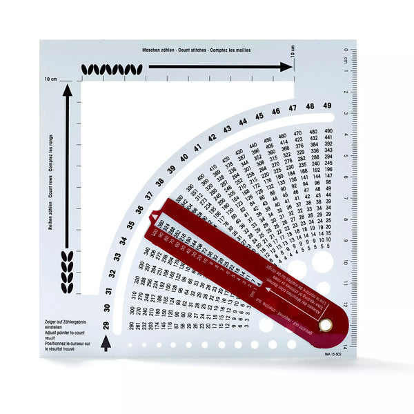Knitting calculator with counter frame