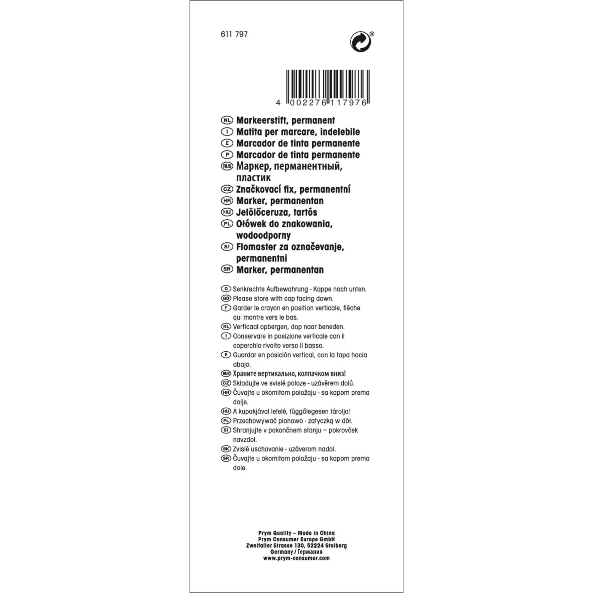 Markierstifte, permanent, schwarz