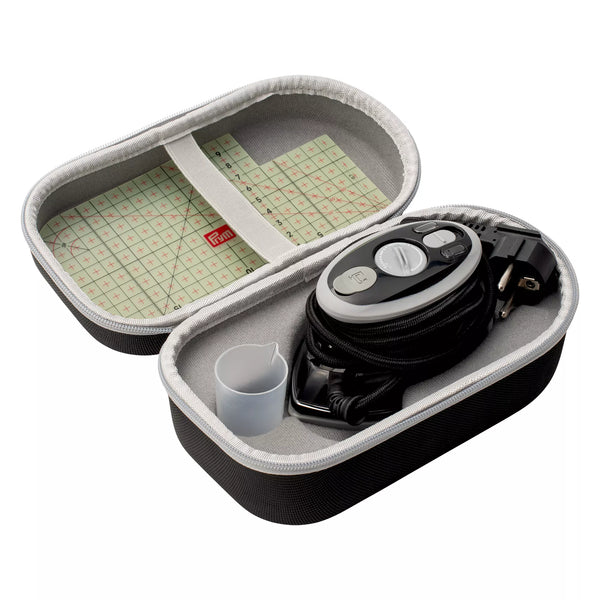 Mini Steam Iron Black with Silicone Rest & Travel Case