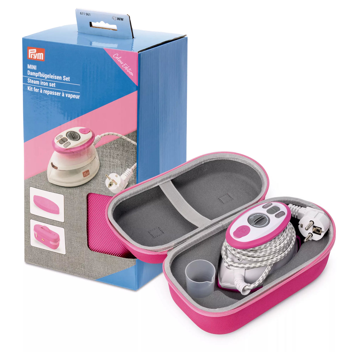 Dampfbügeleisen MINI Set, pink