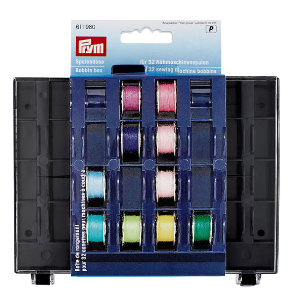 Bobbin box for 32 sewing machine bobbins