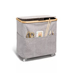 Fold & Store Box Multi, Canvas & Bamboo, foldable with wheels