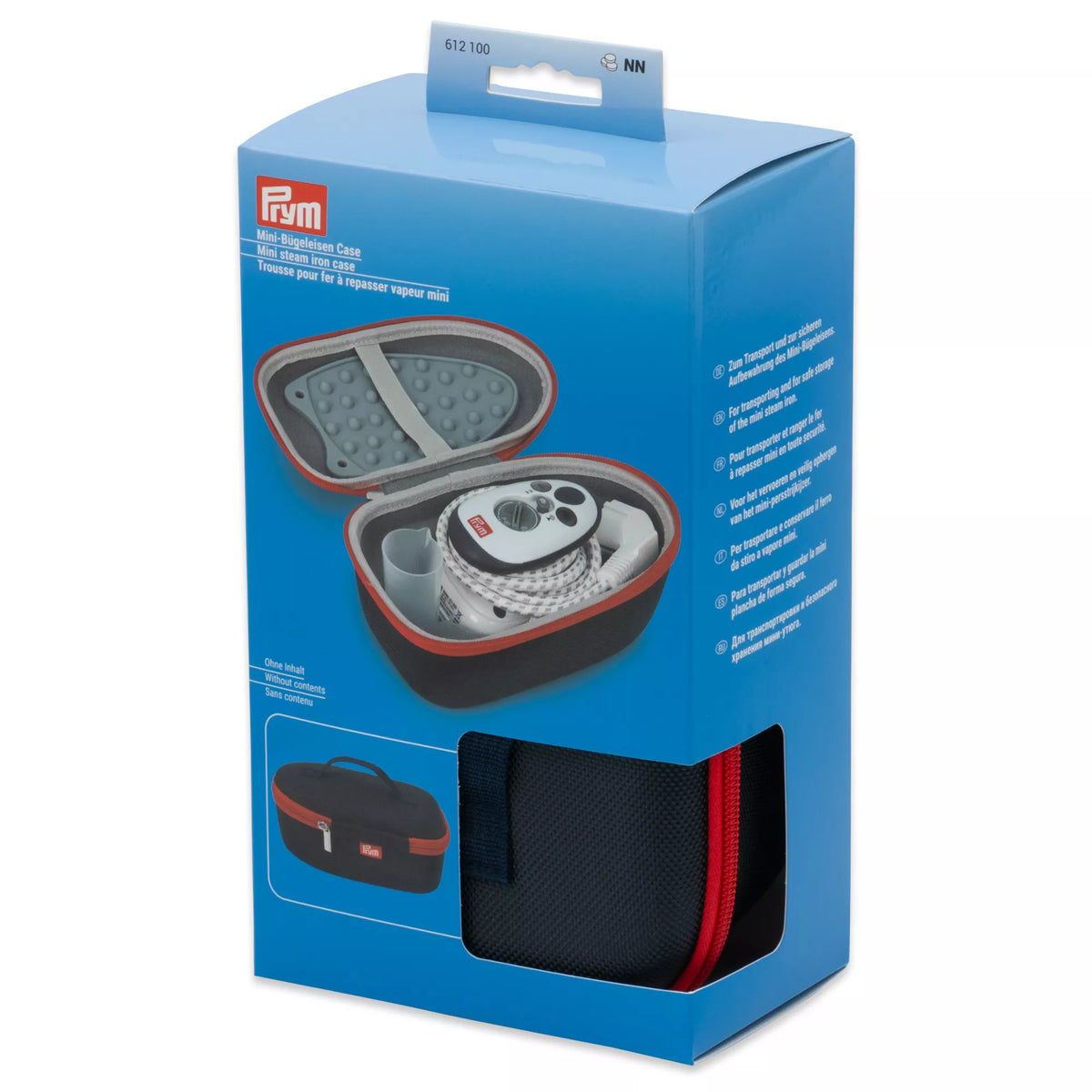 Mini-Bügeleisen Case - dunkelblau/rot / 220 mm x 180 mm x 80 mm / 1 Stück