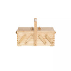 Light-colored wooden sewing boxes