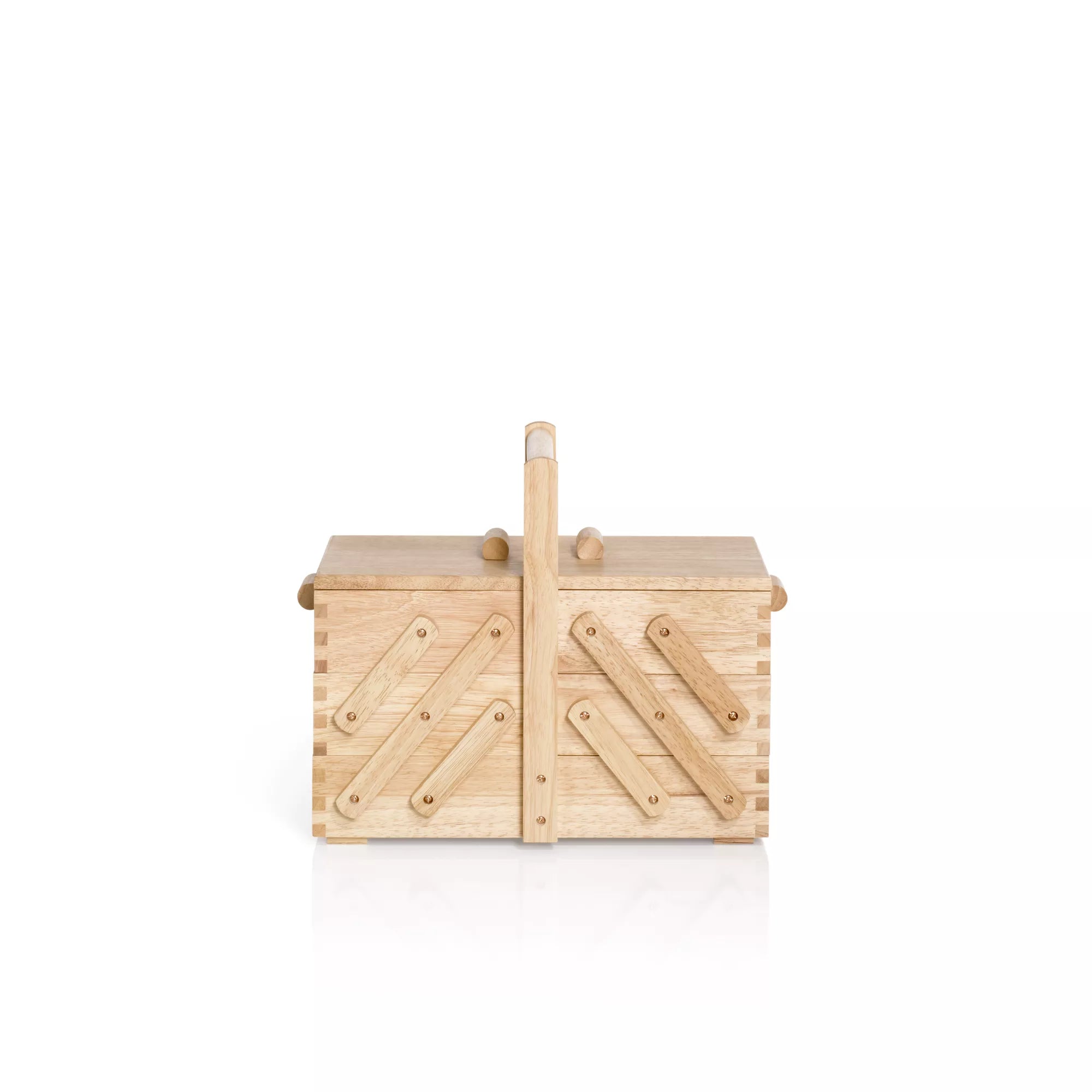 Sewing box made of light wood, M