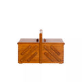 Dark wooden sewing box L