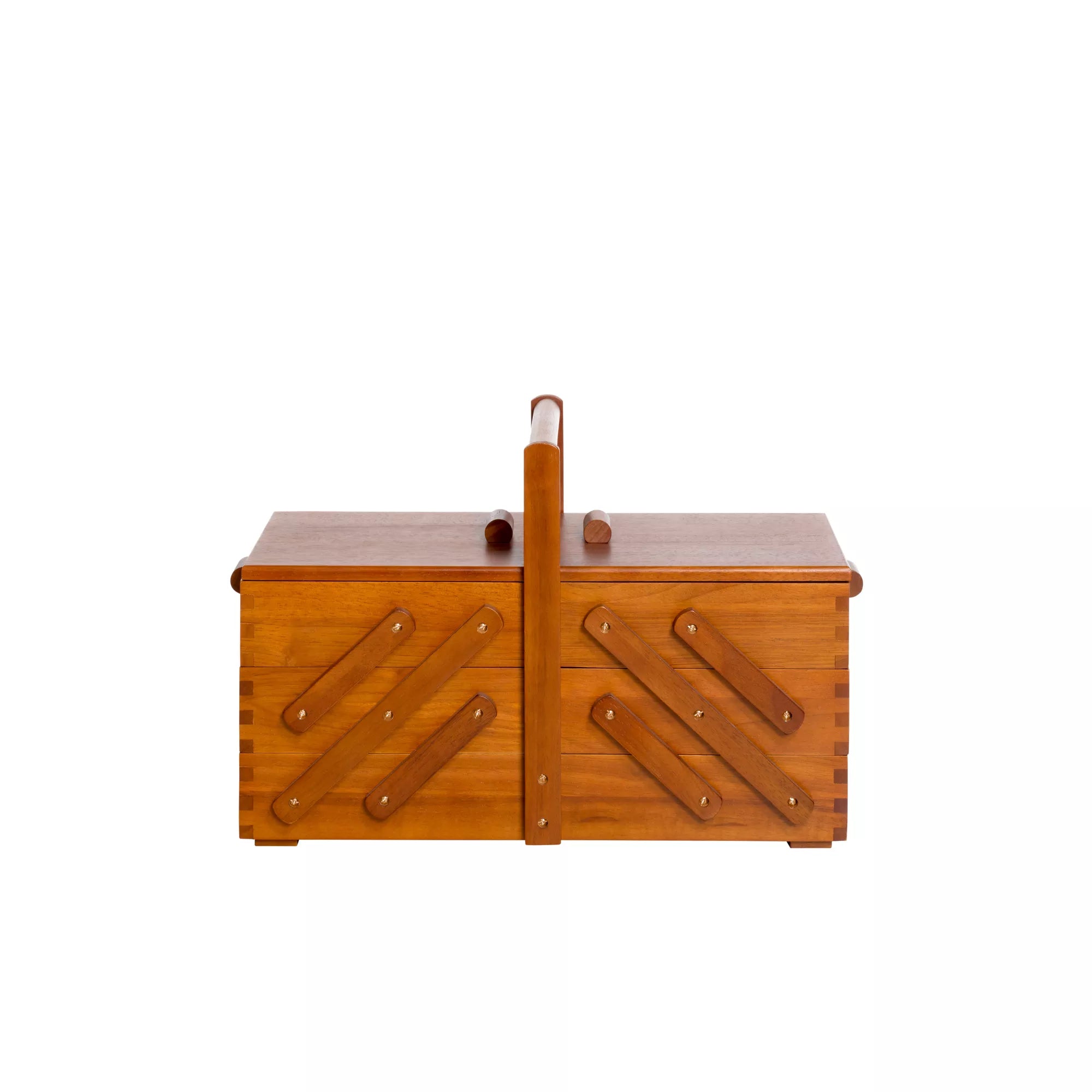 Dark wooden sewing box L