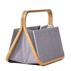 Fold&Store Basket Canvas&Bamboo