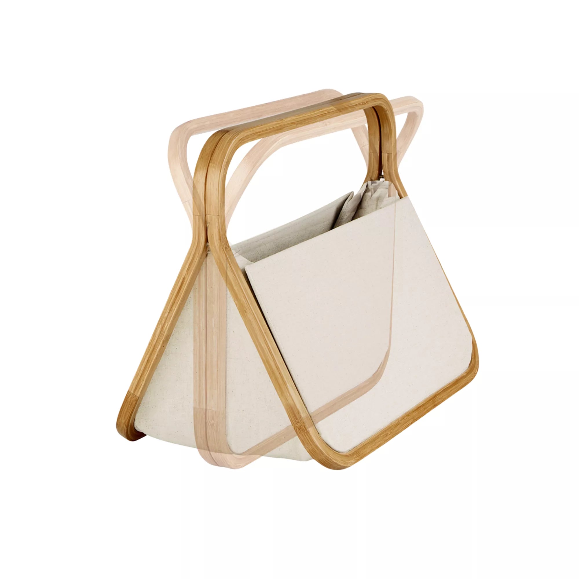 Fold&Store Basket Canvas&Bamboo