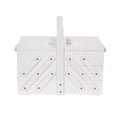 Wooden sewing box M white