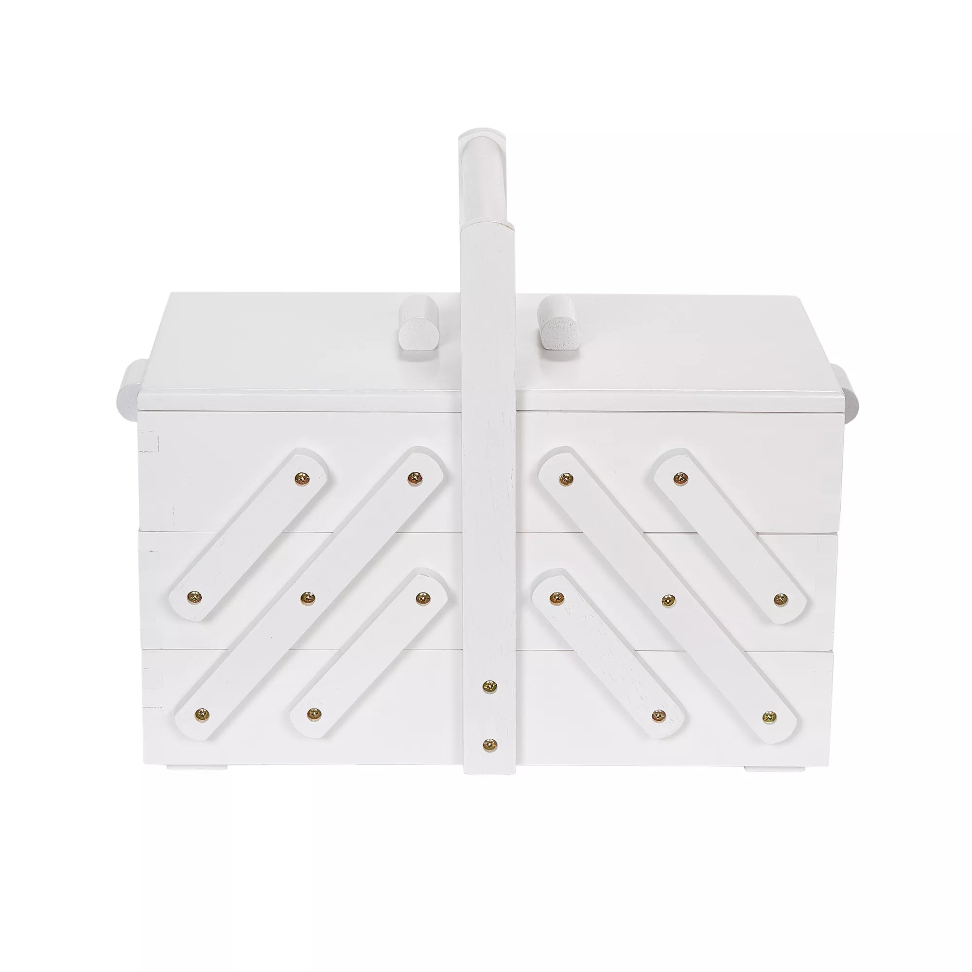 Wooden sewing box M white