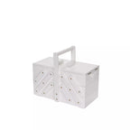 Wooden sewing box M white