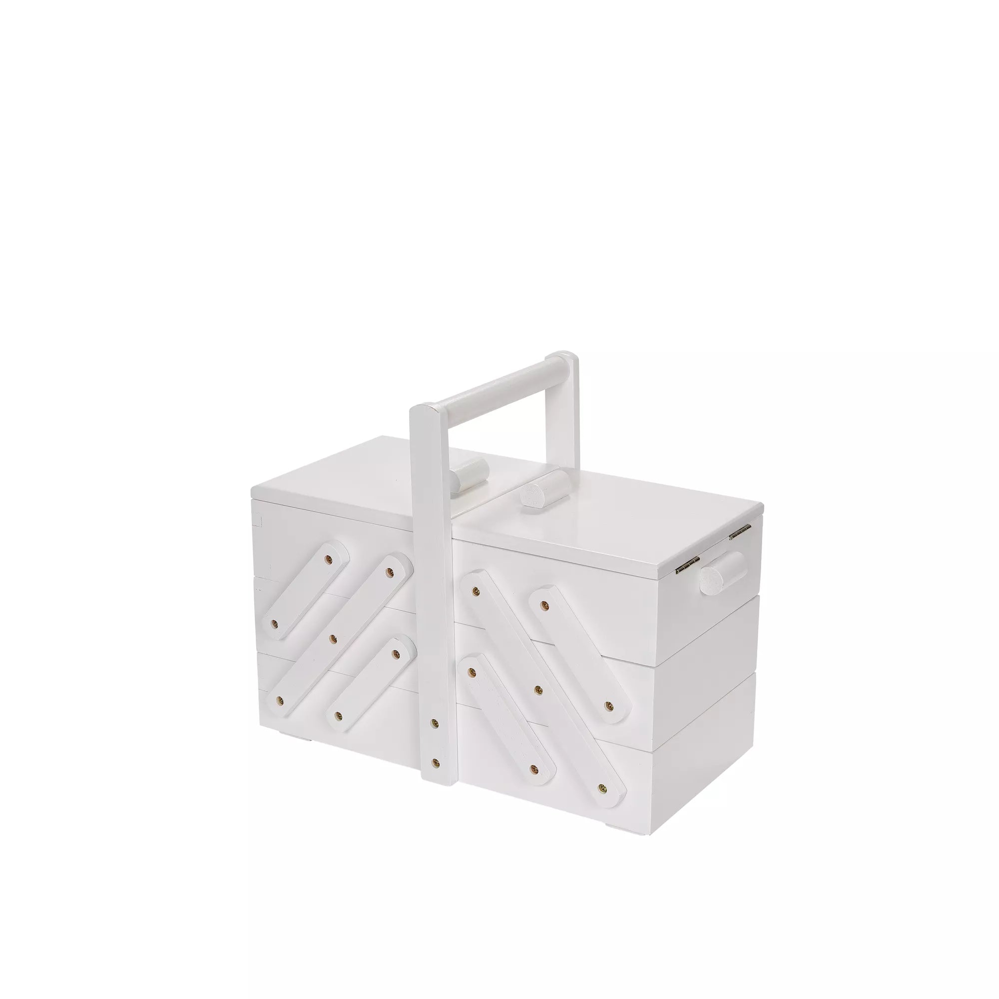 Wooden sewing box M white