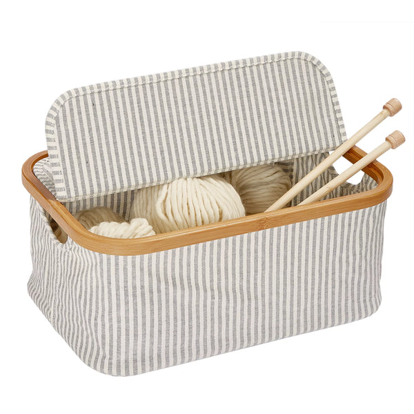 Box Canvas & Bamboo Foldable Grey