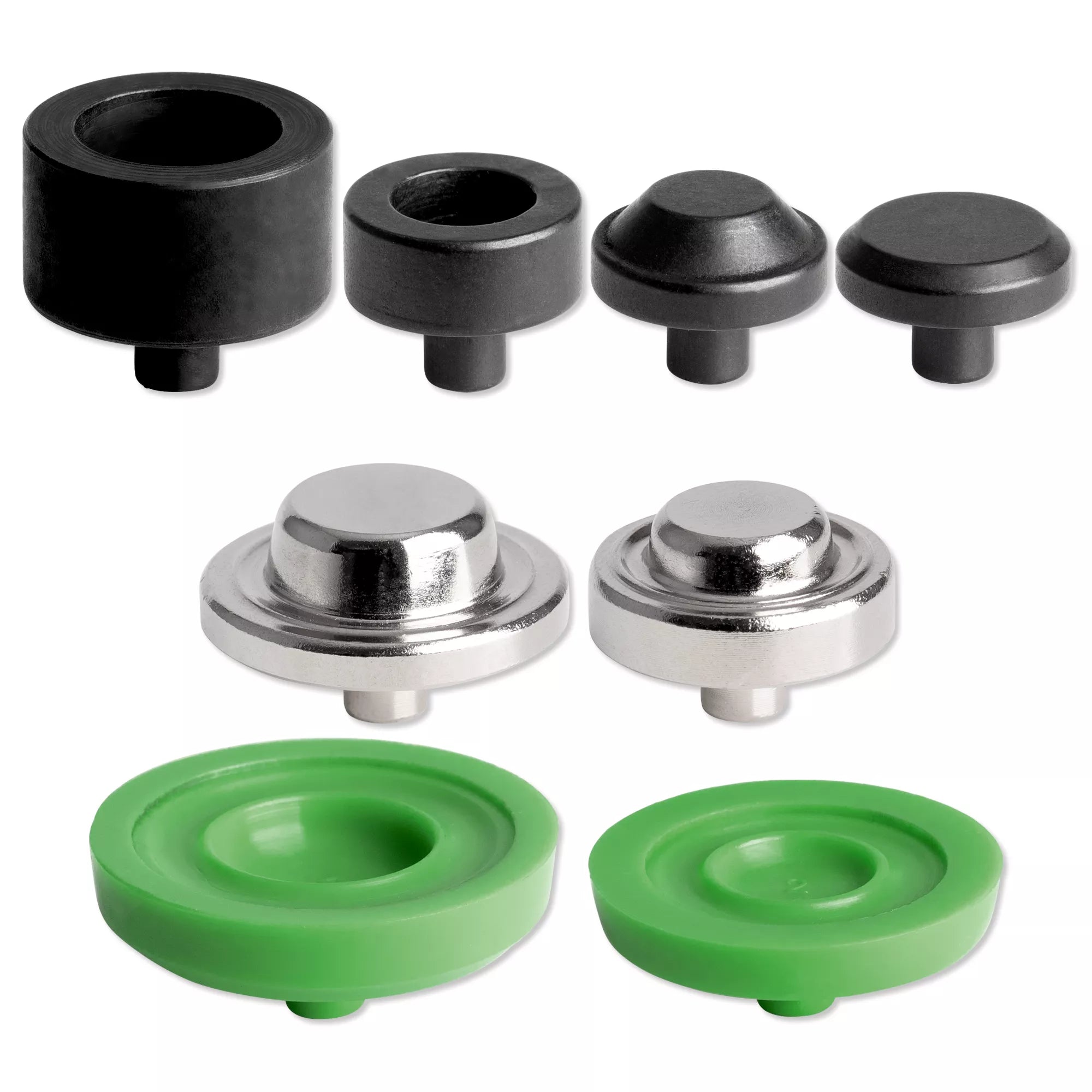 Tool set for Prym eyelets with washers in Ø 11 and 14 mm