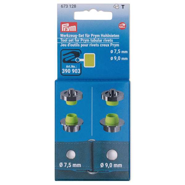 Tool set for Prym hollow rivets with Ø 7.5 mm and 9 mm