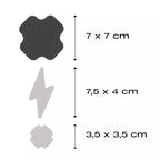 Rub-on Patch REFLECTIVE, schwarz/grau