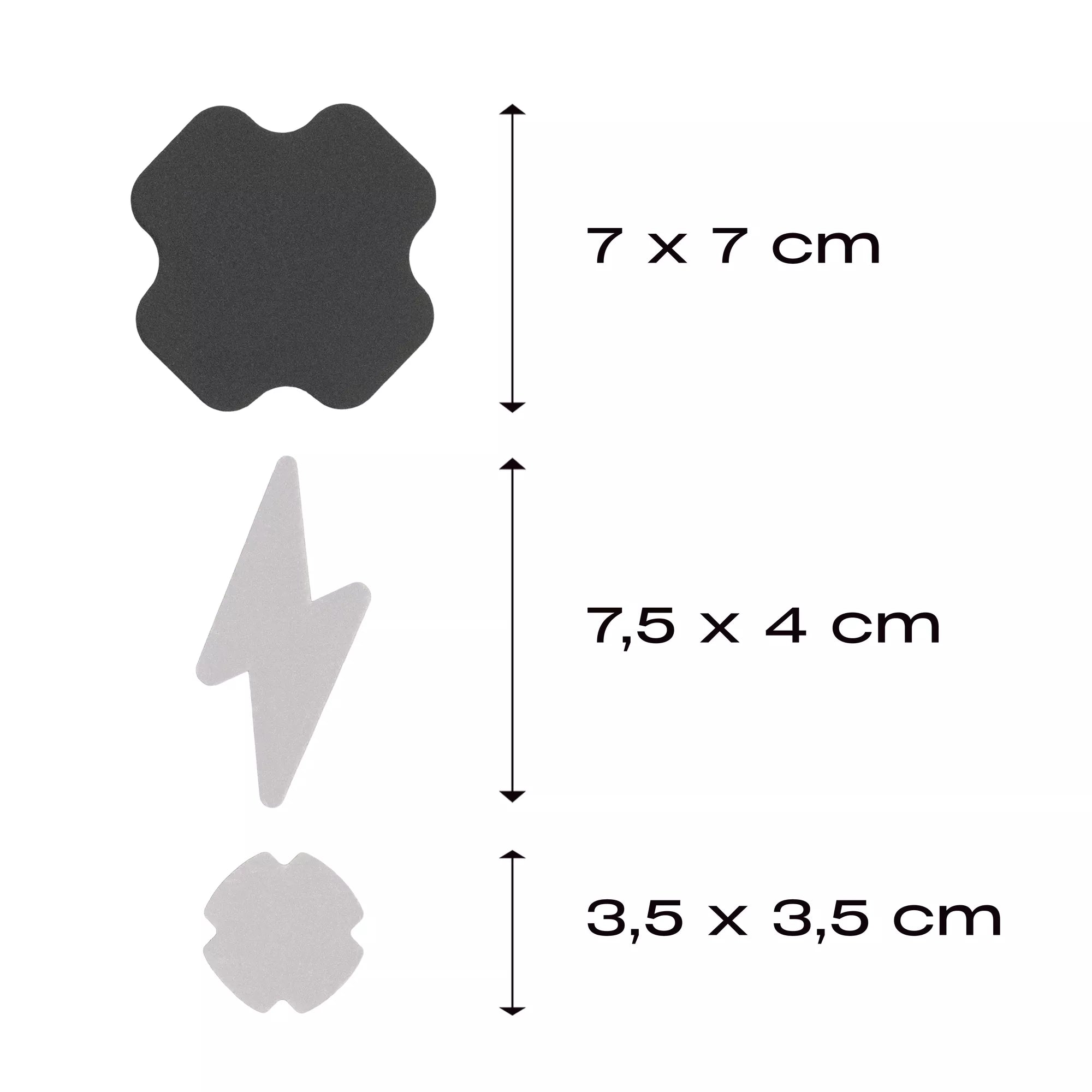 Rub-on Patch REFLECTIVE, schwarz/grau