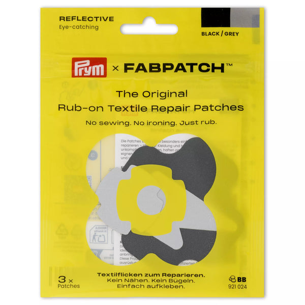 Rub-on Patch REFLECTIVE, black/grey