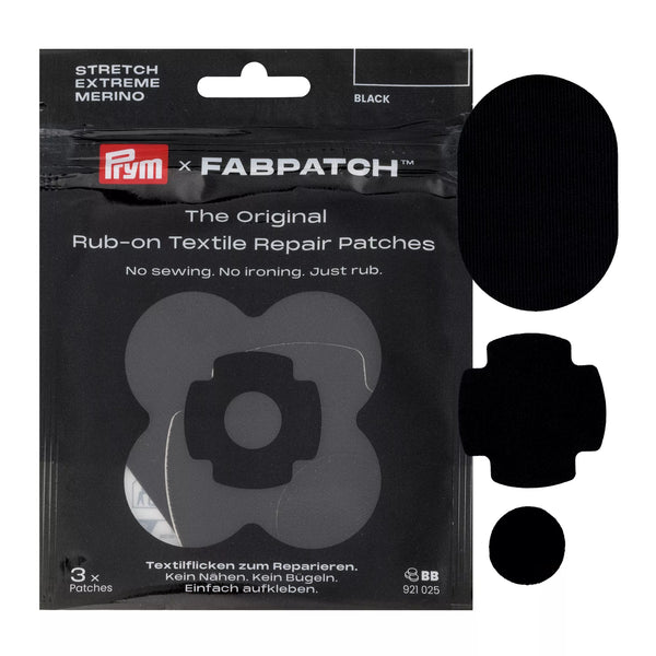 Rub-on Patch REPAIR KIT, black