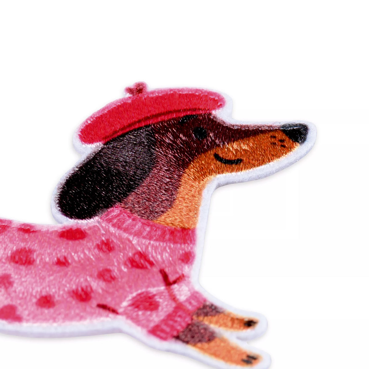 Applikation Dackel, pink