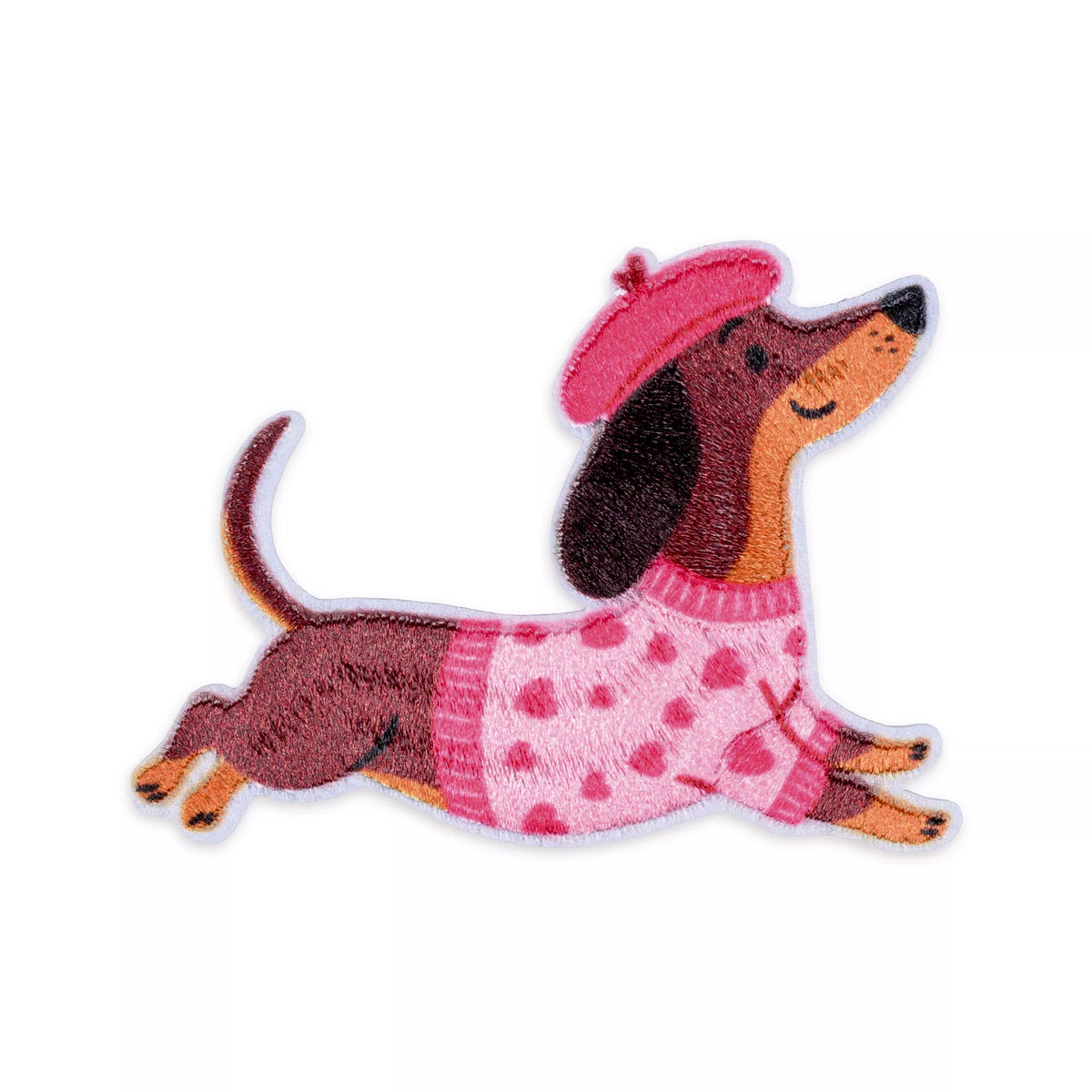 Applikation Dackel, pink