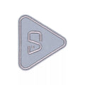 Applikation Reflex Dreieck, grau