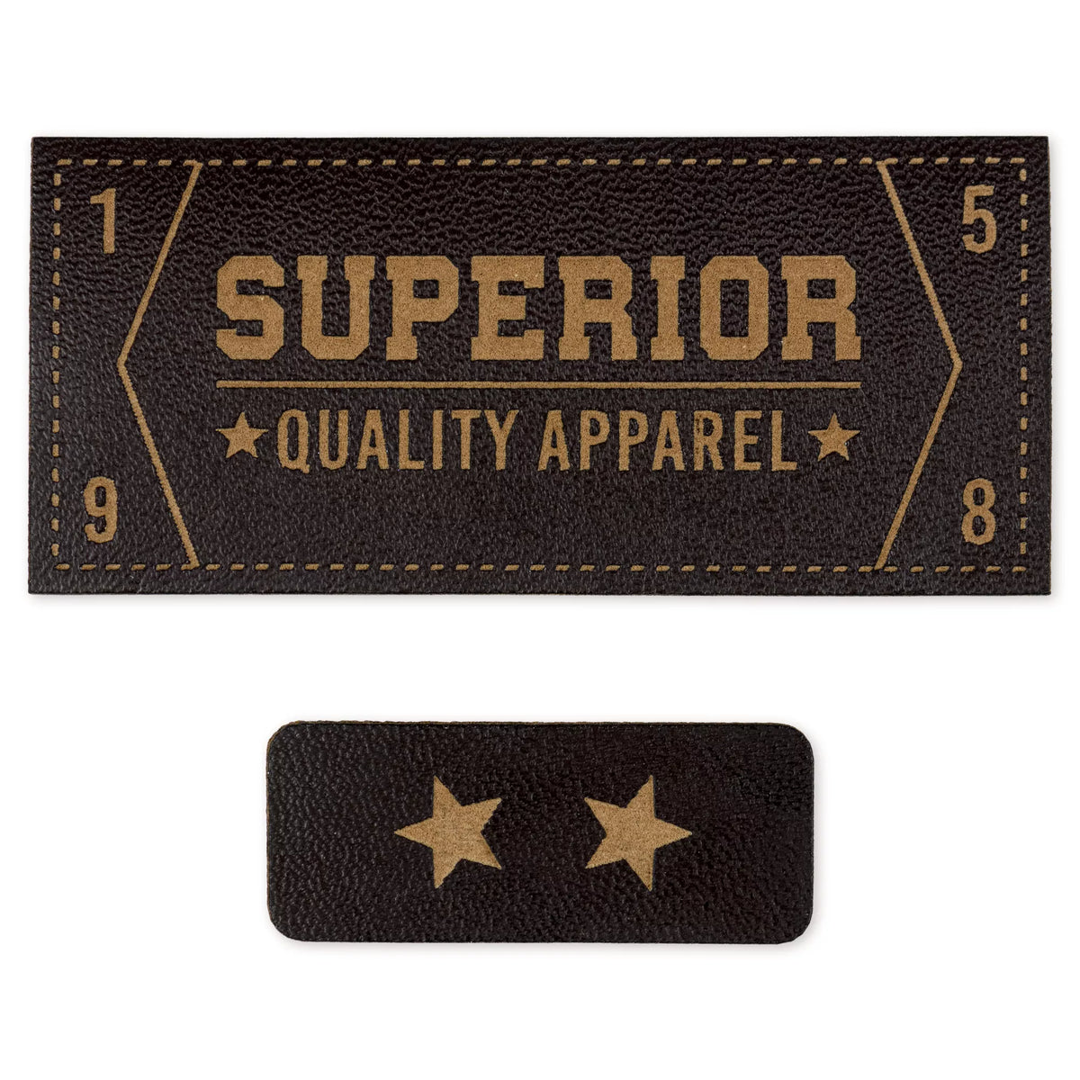 Applikation Superior, dunkelbraun - dunkelbraun / 2 Stück