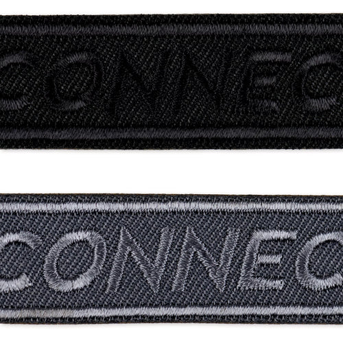 Applikation, "Connect", grau/schwarz