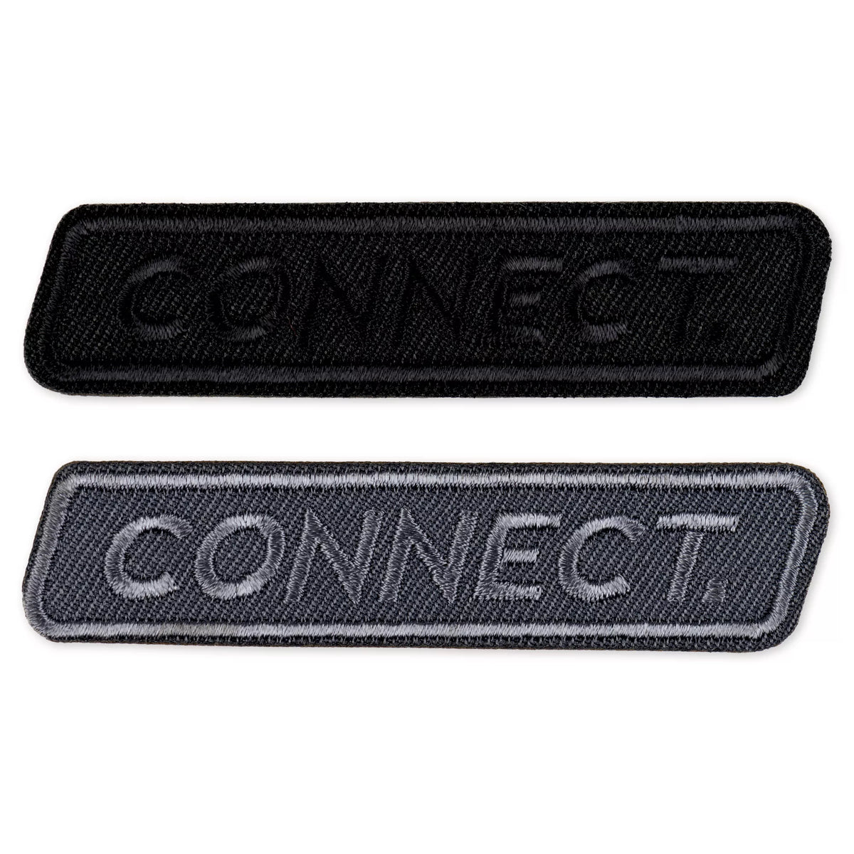 Applikation, "Connect", grau/schwarz - grau/schwarz / 2 Stück