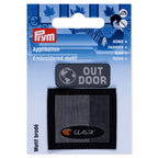 Appliqué, "Outdoor", grey/black