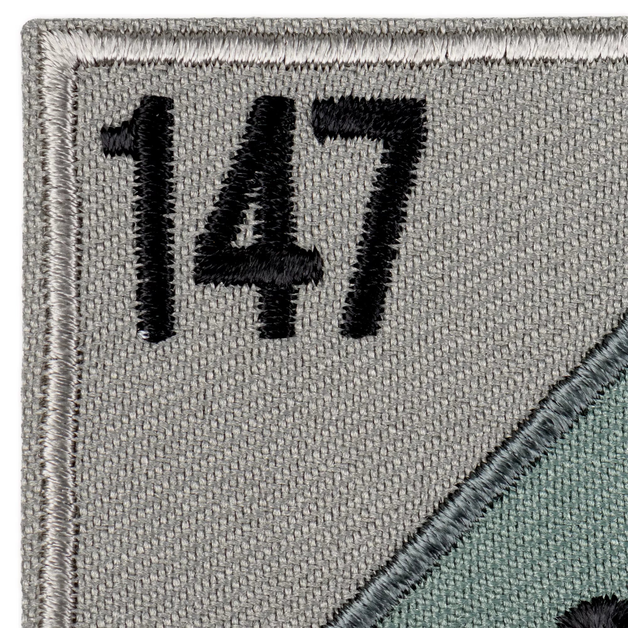 Appliqué, "147 SW", multicolored