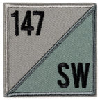 Appliqué, "147 SW", multicolored